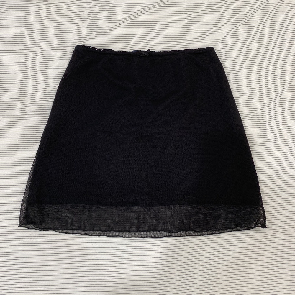 Brandy Melville Black Mesh Mini Skirt